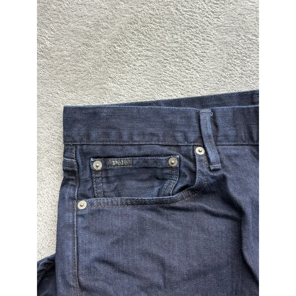 Polo Ralph Lauren Jeans Mens Measured‎ 34x29 Blue Slim Tapered Dark Wash